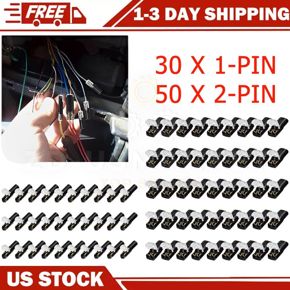 80 PCS Plug-In Quick Wire Connectors, Reusable Clamp Terminal Blocks for Cables