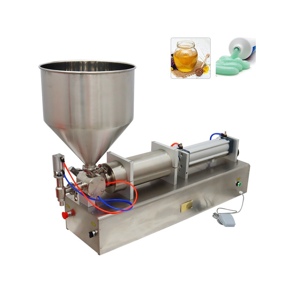 110V Paste Liquid Filler 1000-5000ml Stainless Steel Oil Sauce Filling Machine