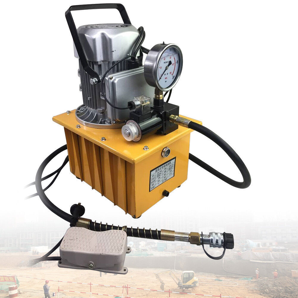 Electric Driven Hydraulic Pump Pedal Single Acting Solenoid Valve 110V 10000psi