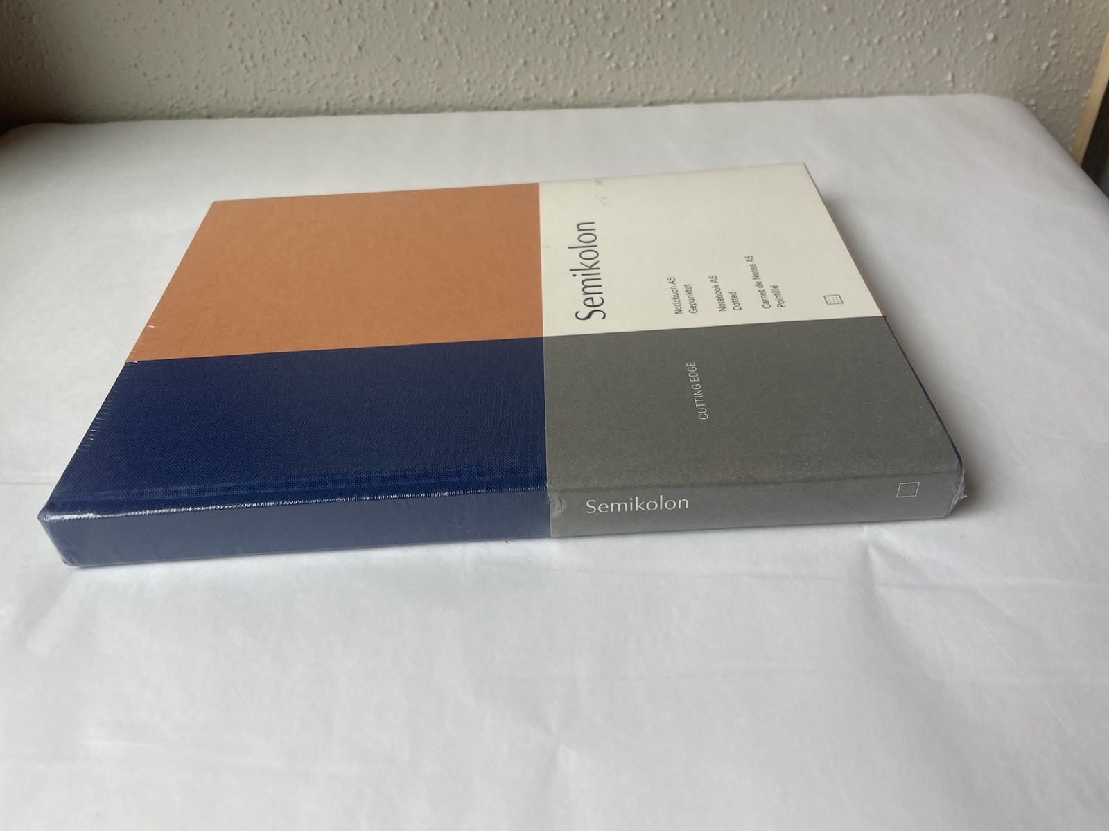 Semikolon A5 Dotted Pages Hardcover Notebook Journal Peach Blue New Sealed