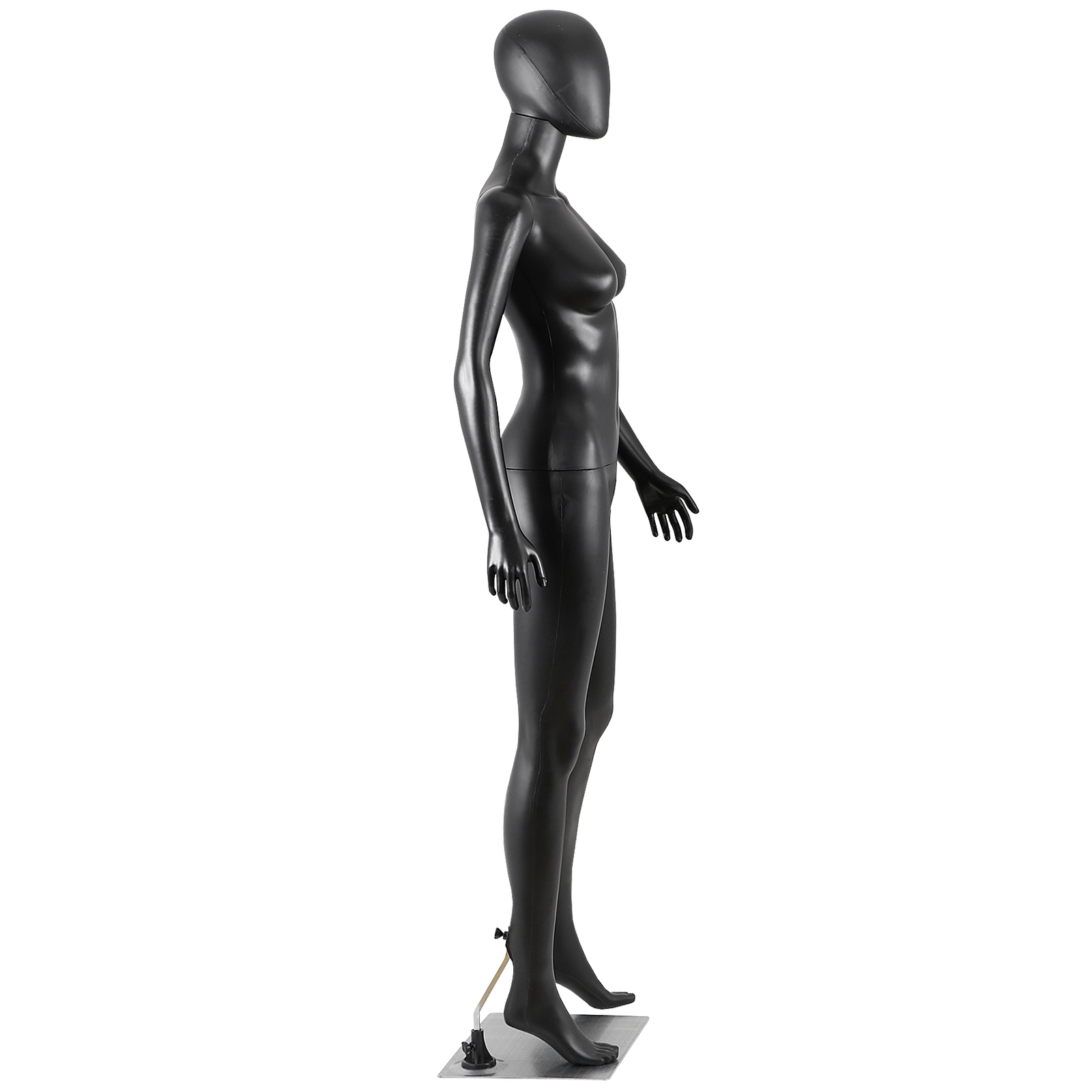 70″ Black Female Mannequin Full Body Maniquine Model Stand Adjustable Metal Base