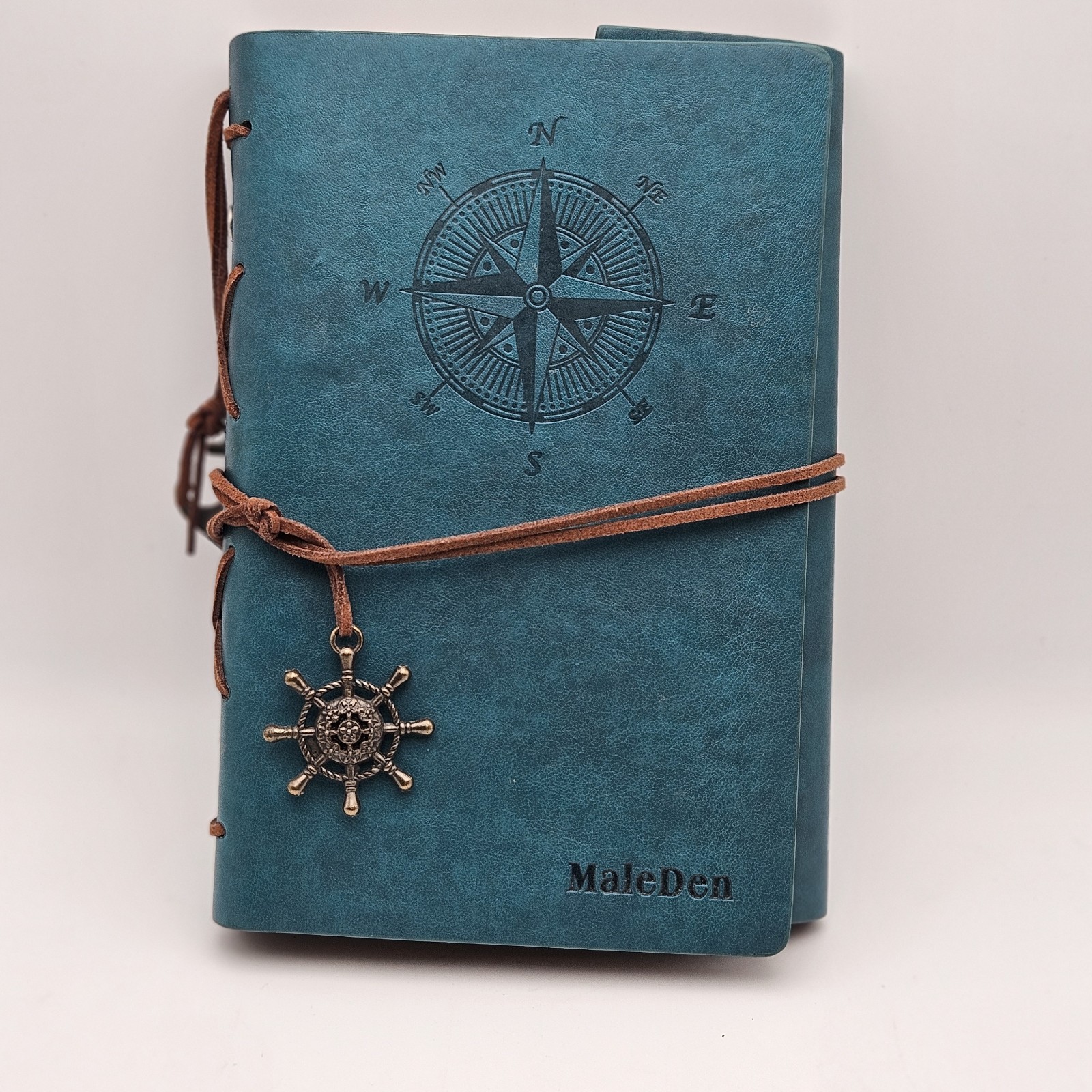 Leather Journal 6 ring Sketchbook Pages w/ 2 New Lined Page Refill Packs