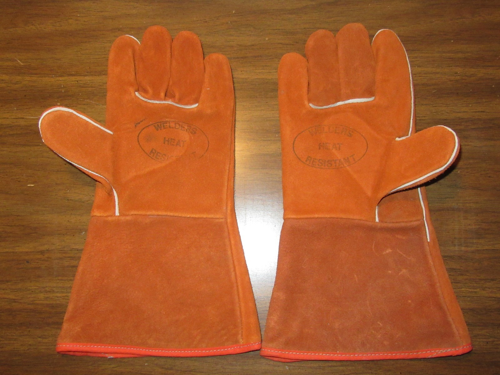Red Ramm 13” Orange Welding Gloves NEW! 5-Pair Set Made in USA—$17/Pair—#RR-1000