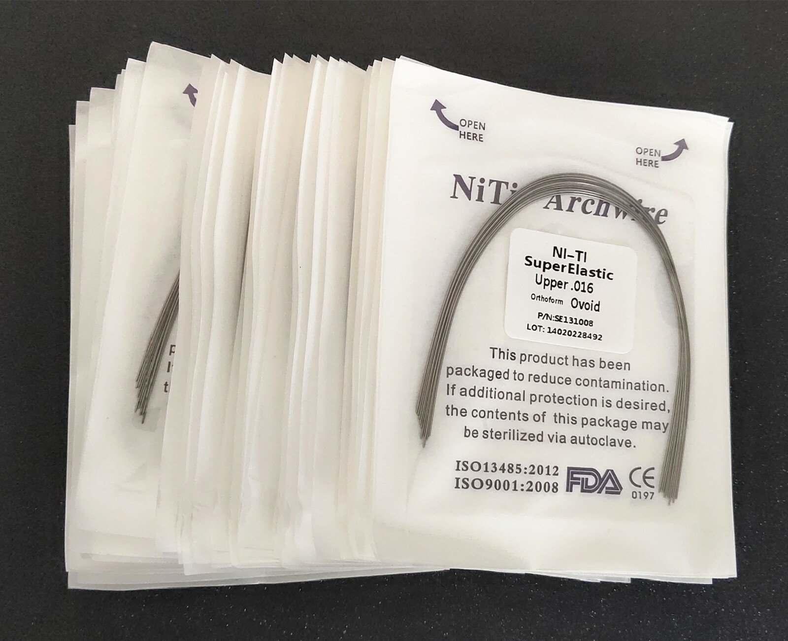 50 Packs Dental Orthodontic Super Elastic Wire Niti Round Arch Wires Ovoid Form