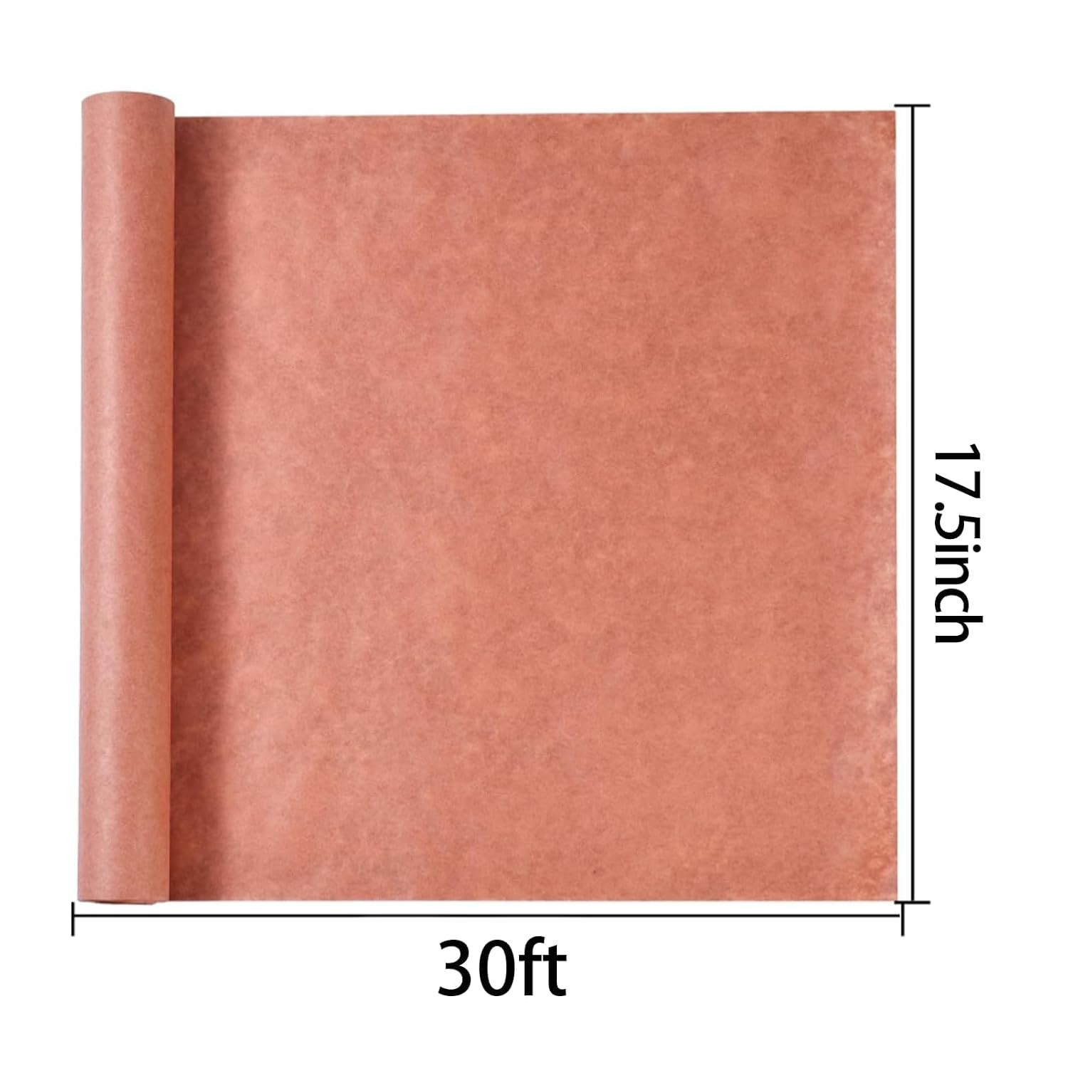 Pink Unwaxed Butcher Paper Roll 17.5″ x 30 Feet BBQ Peach Wrapping Paper Roll