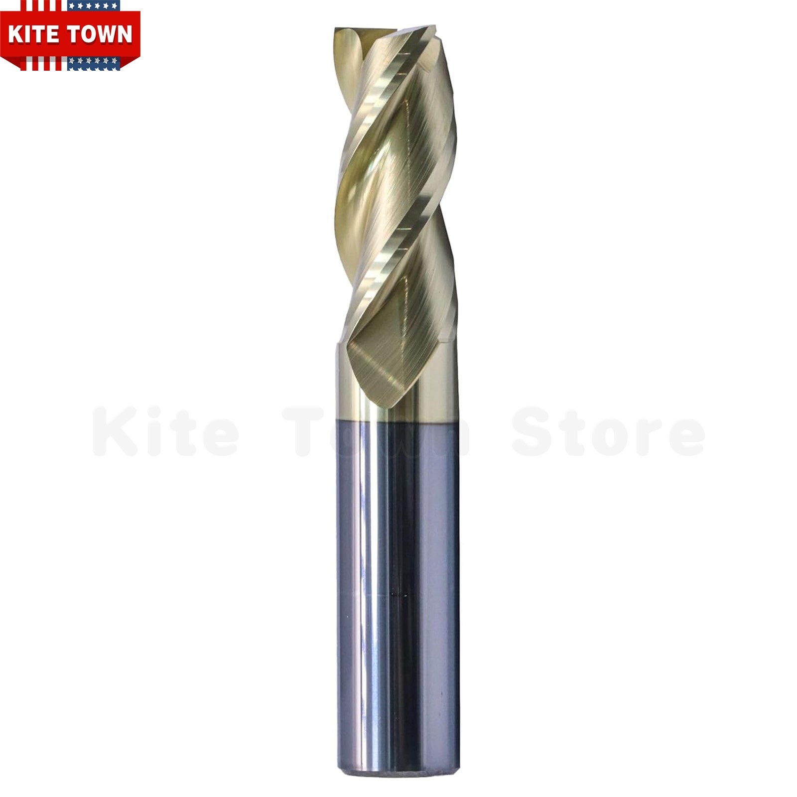 1/2″ 3 Flute 37° Helix Carbide End Mill For Aluminum – Square End – ZRN Coated