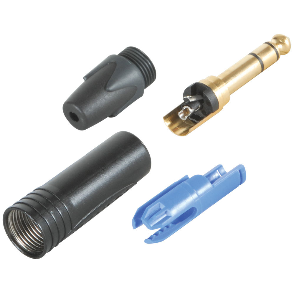 Neutrik NP3X-B Plug 1/4″ Stereo Black/Gold