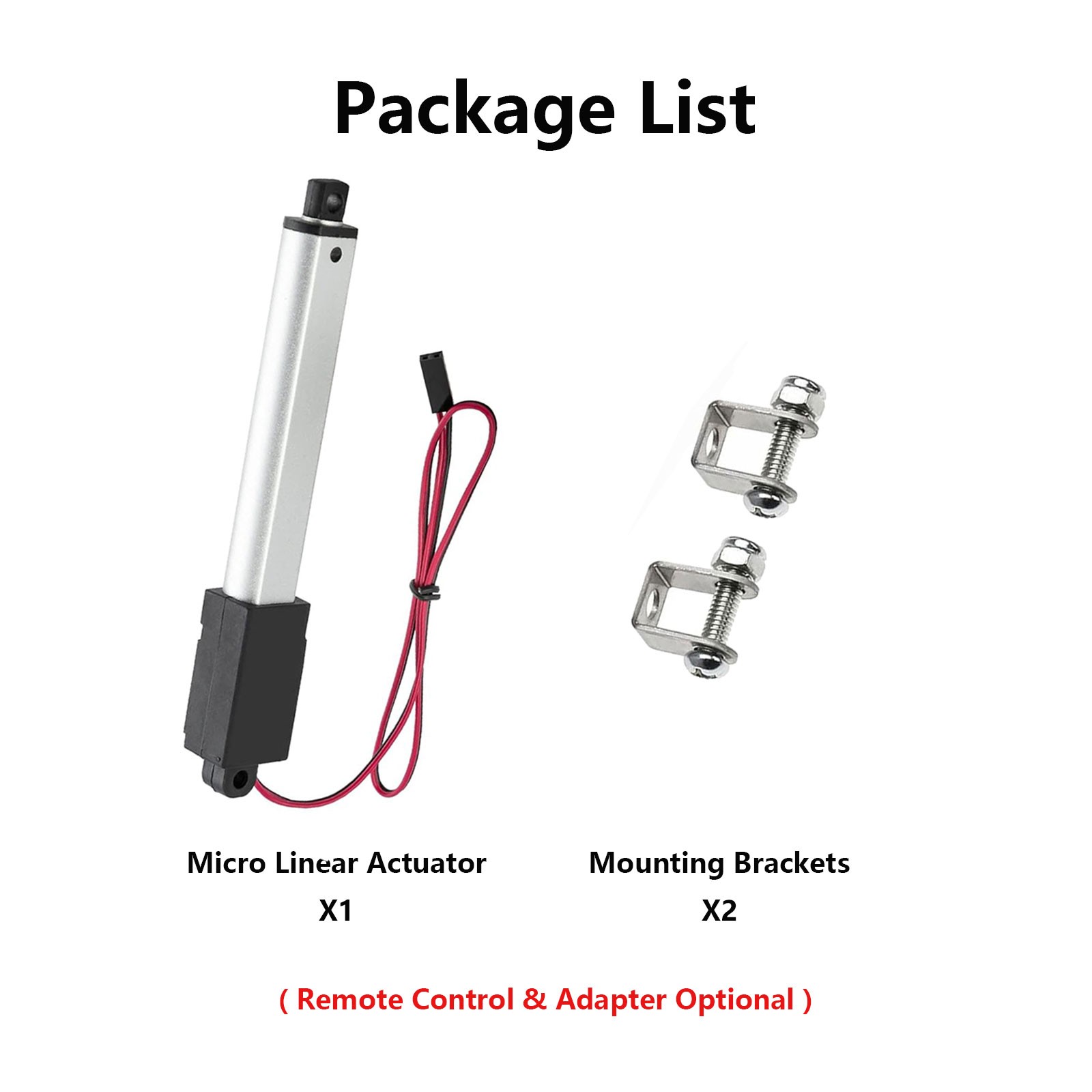 Micro Mini Electric Linear Actuator 10mm 100mm Force 1.5-42.3lbs 12V Fast 6»/s