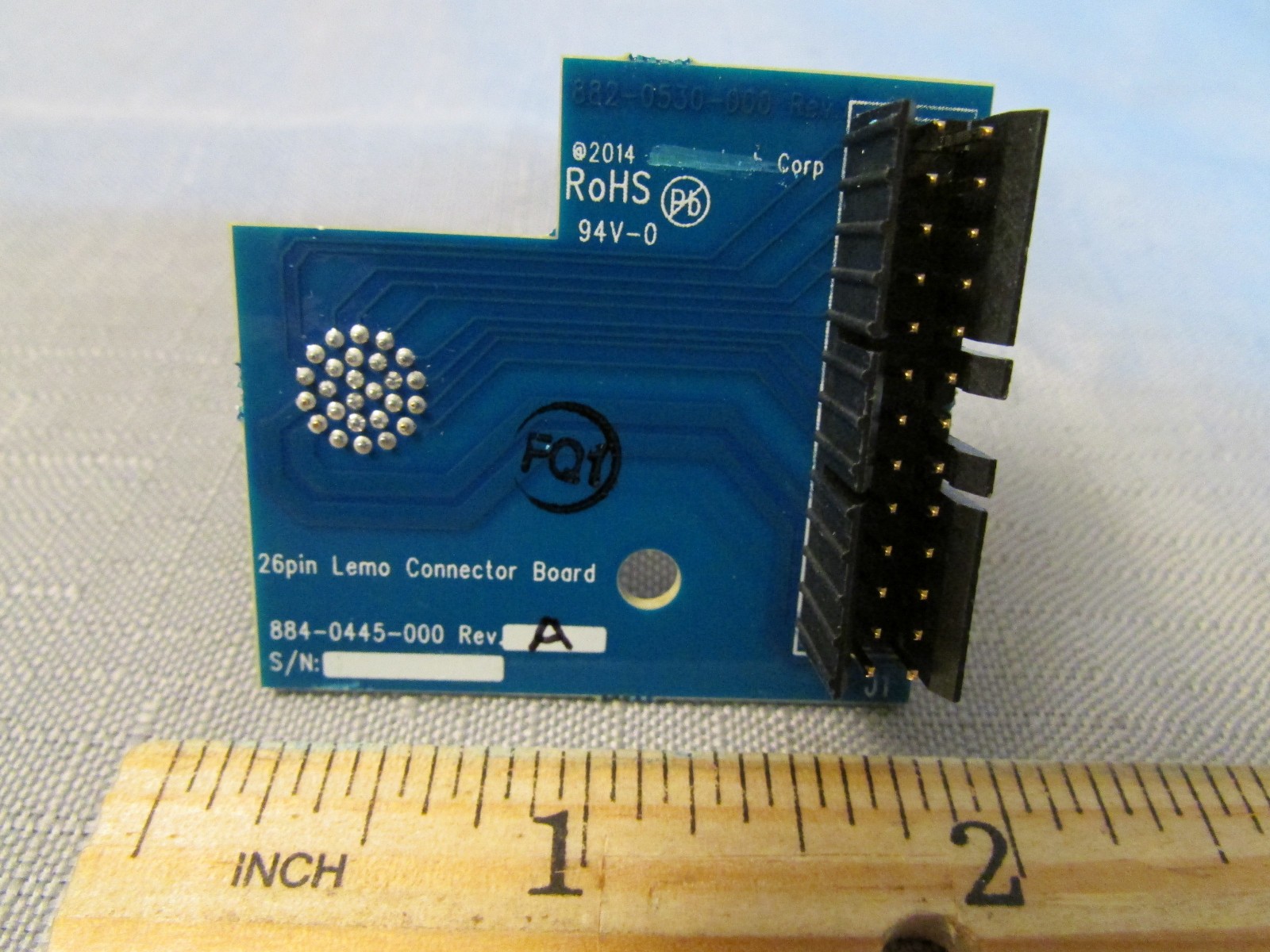 26-Pin Female LEMO Connector to 2X13 0.10 Pin Male Connector Adapter PCB New