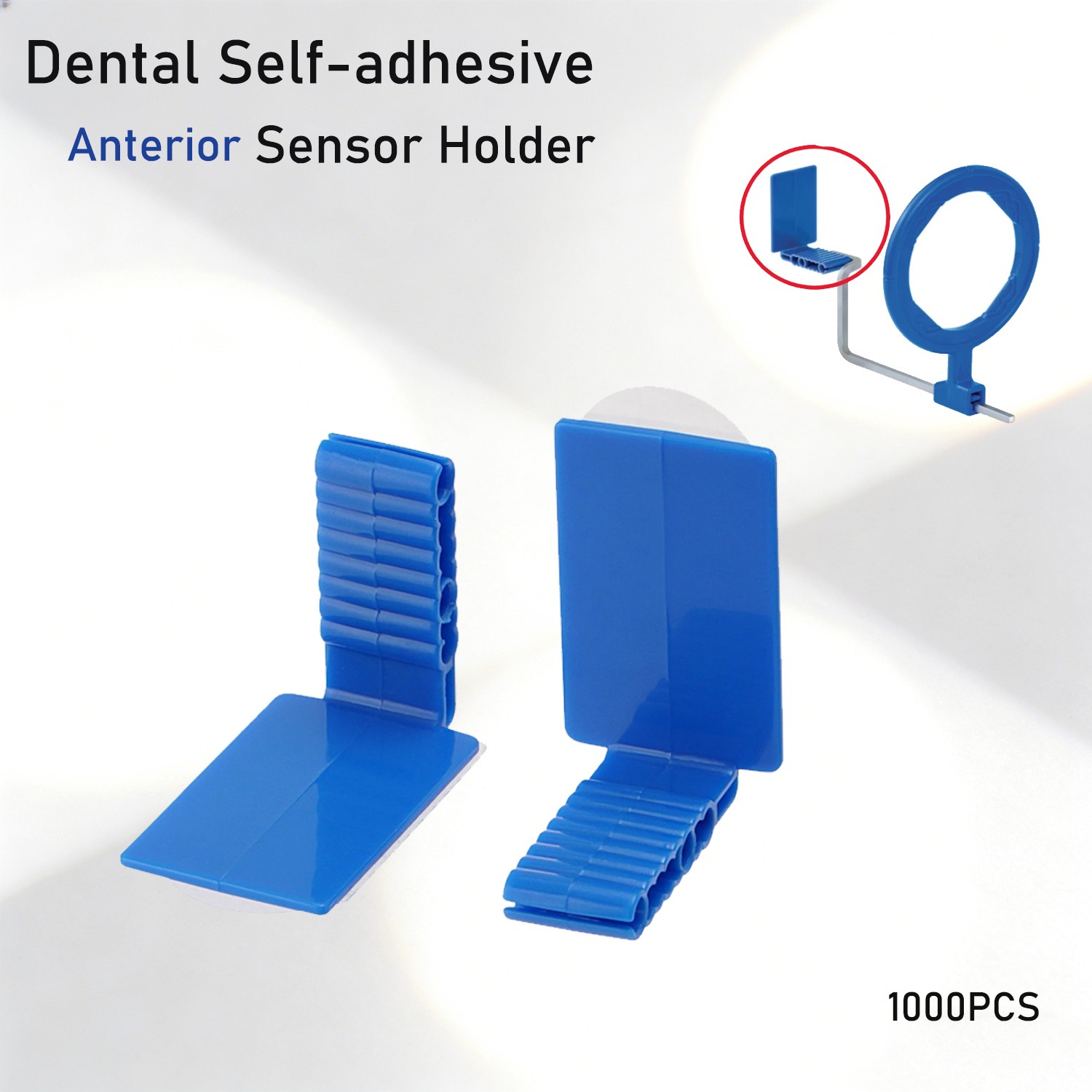 1000pcs Dental Sensor Holder Adhesive Digital X-ray Sensor Holder Anterior Blue
