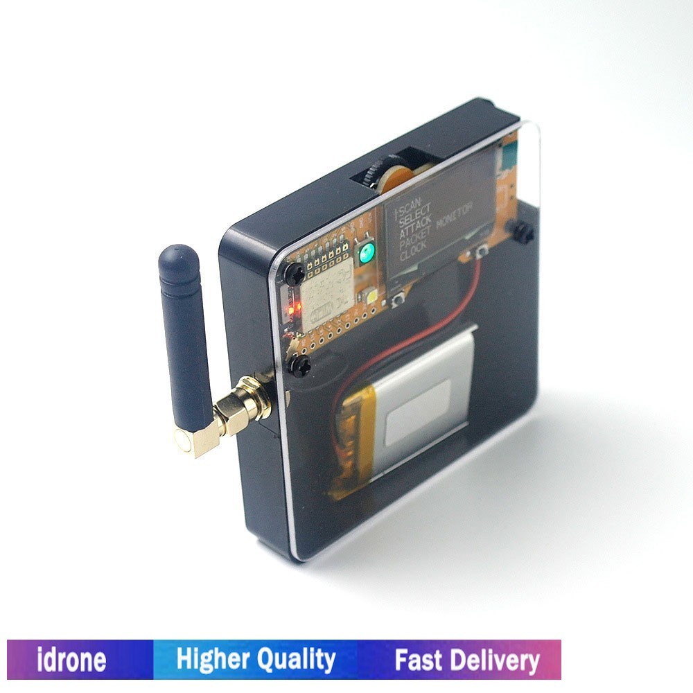 DSTIKE Deauther MiNi V3 KIT ESP8266 Type-C + 3dBi Antenna & 3D-printed Case #US