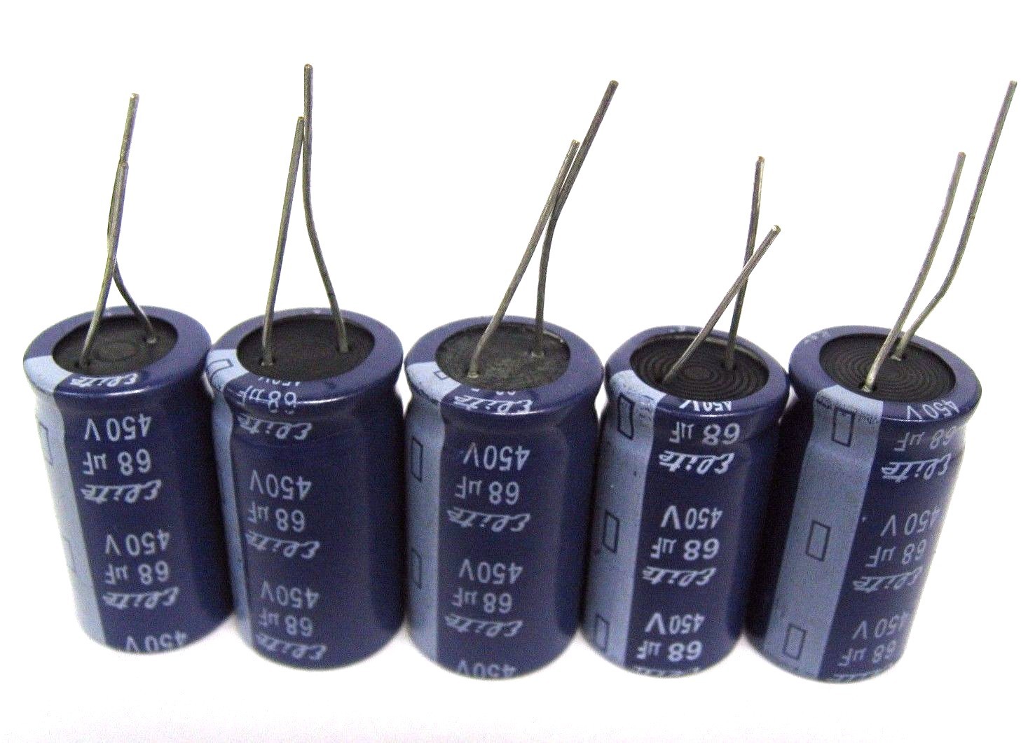 68uF 450V (5x) Electrolytic Capacitors 450V 68uF Volume 18×33 mm