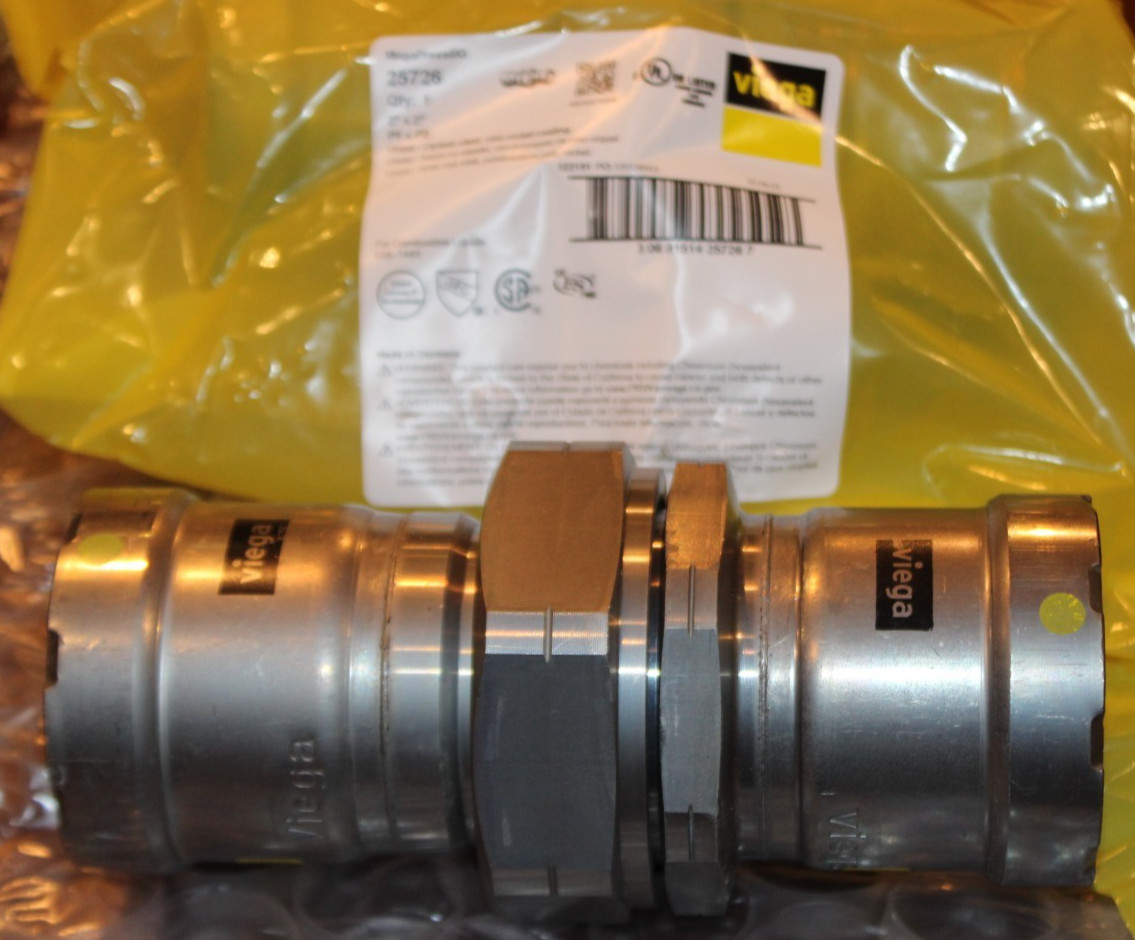 Viega 25726 – MegaPress 2″ x 2″ P X P Union Carbon Steel Press Fitting