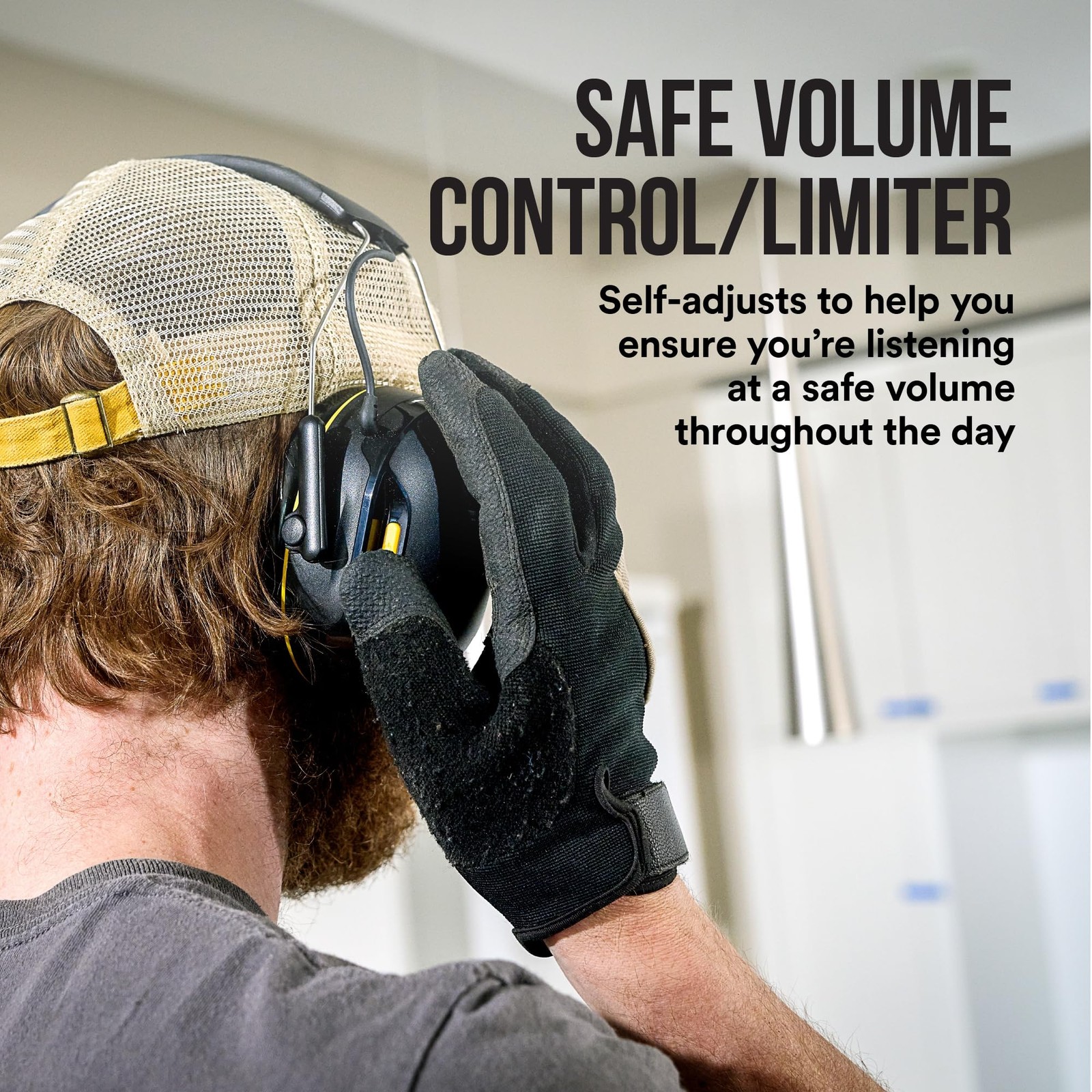 3M WorkTunes Connect Wireless Hearing Protector with Standard, Black