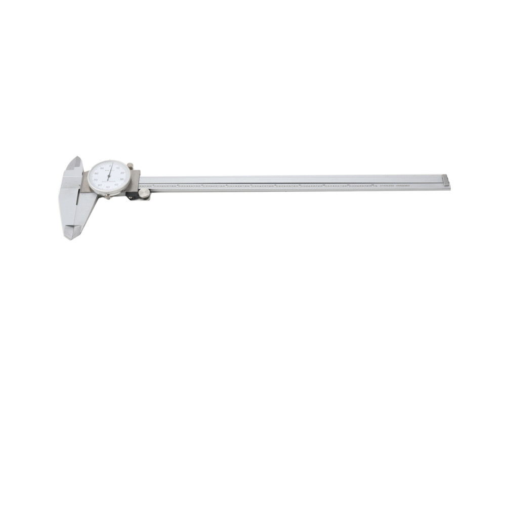 12″ DIAL CALIPER, HARDENED STAINLESS STEEL, SATIN FINISH with Case