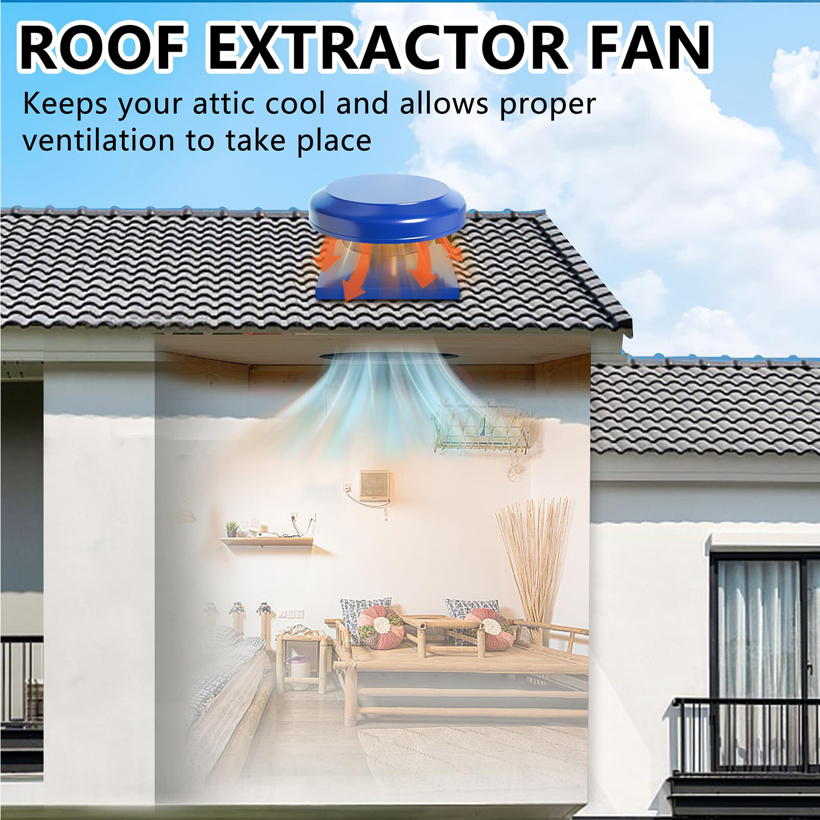 Roof Exhaust Fan Roof Extractor Fan Ventilator Ventilation For Attic Greenhouse