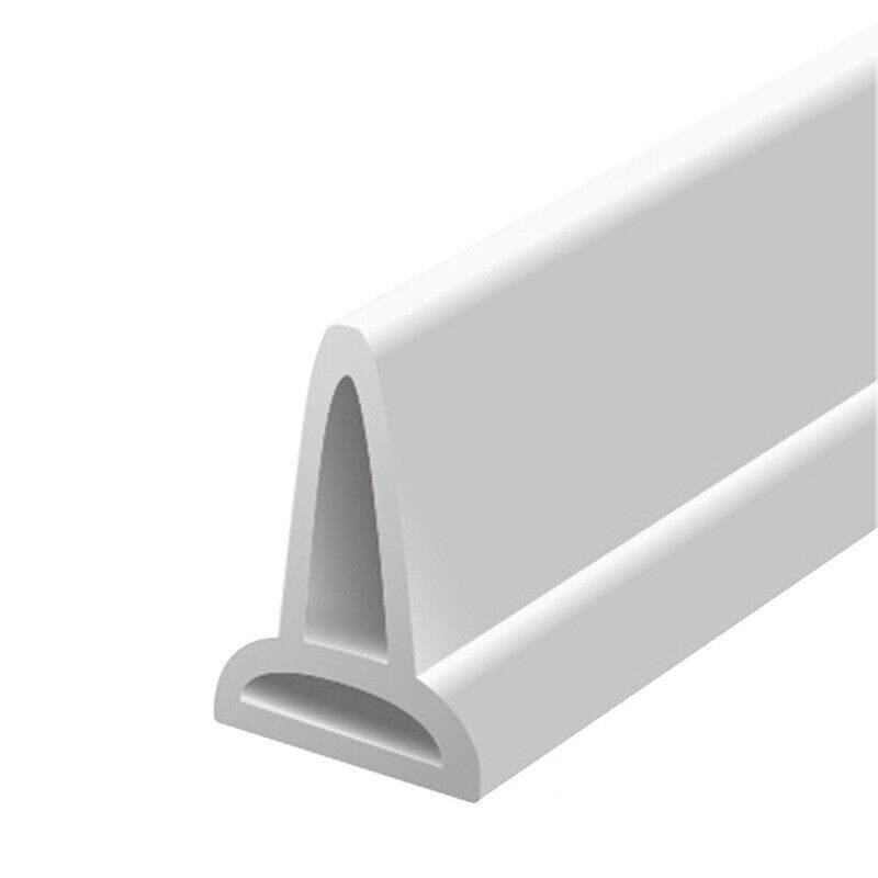 2 Meters Collapsible Shower Barrier Stopper T-Shape Water Splash Guard White