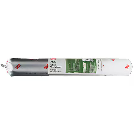 3M 760 Uv Polymer Adhesive Sealant, 20 Oz, Sausage Pack, Black, Polymer Base,