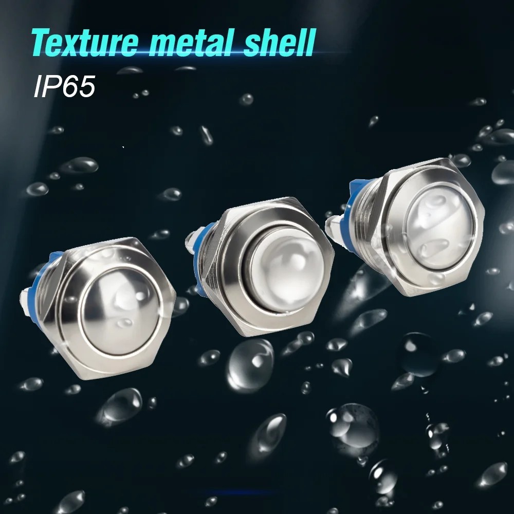 16mm Metal Push Button Switch Momentary 1NO Waterproof Car PC Power