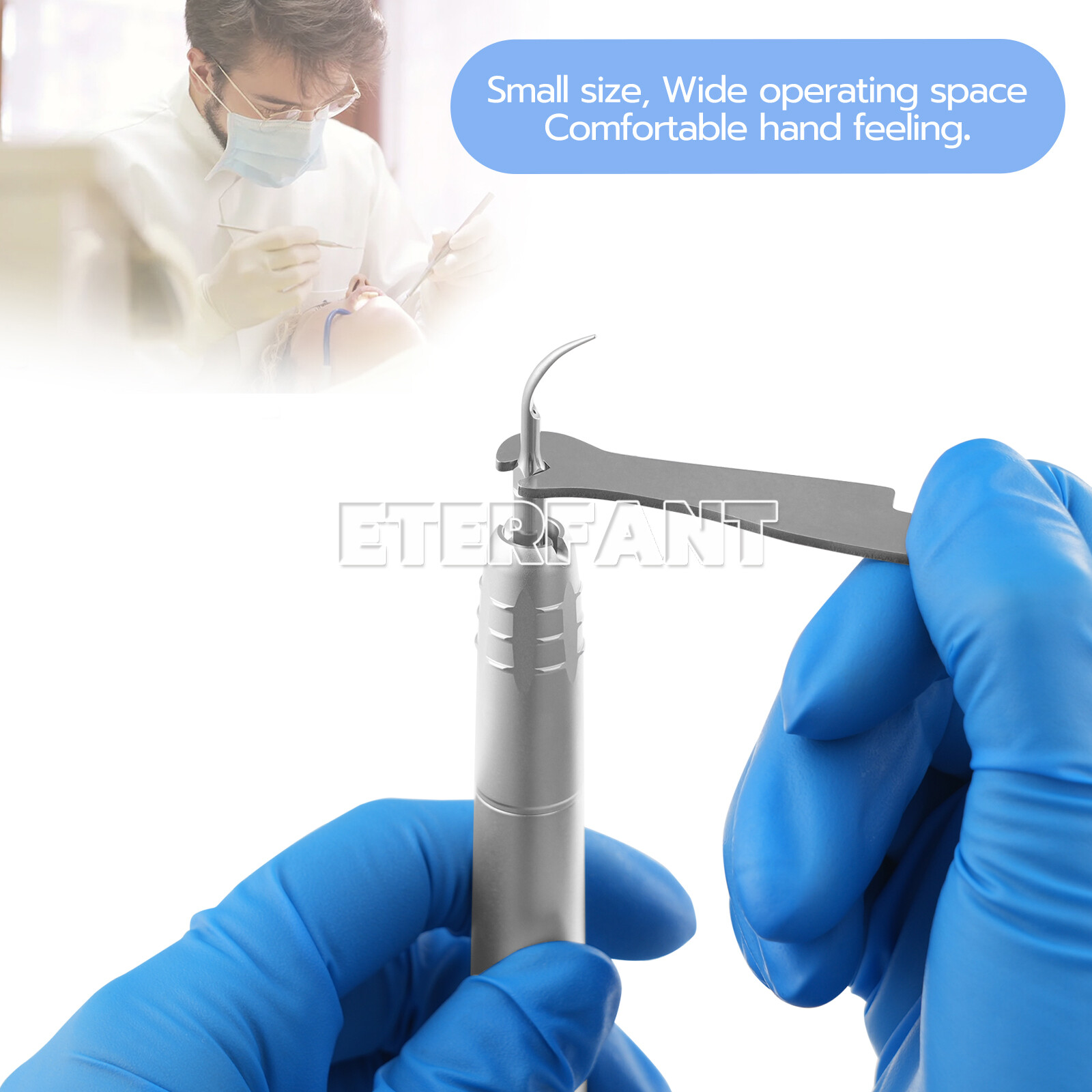 ENTERFANT Dental Ultrasonic Air Perio Scaler Handpiece Hygienist 4H 3Tips G1,2,4
