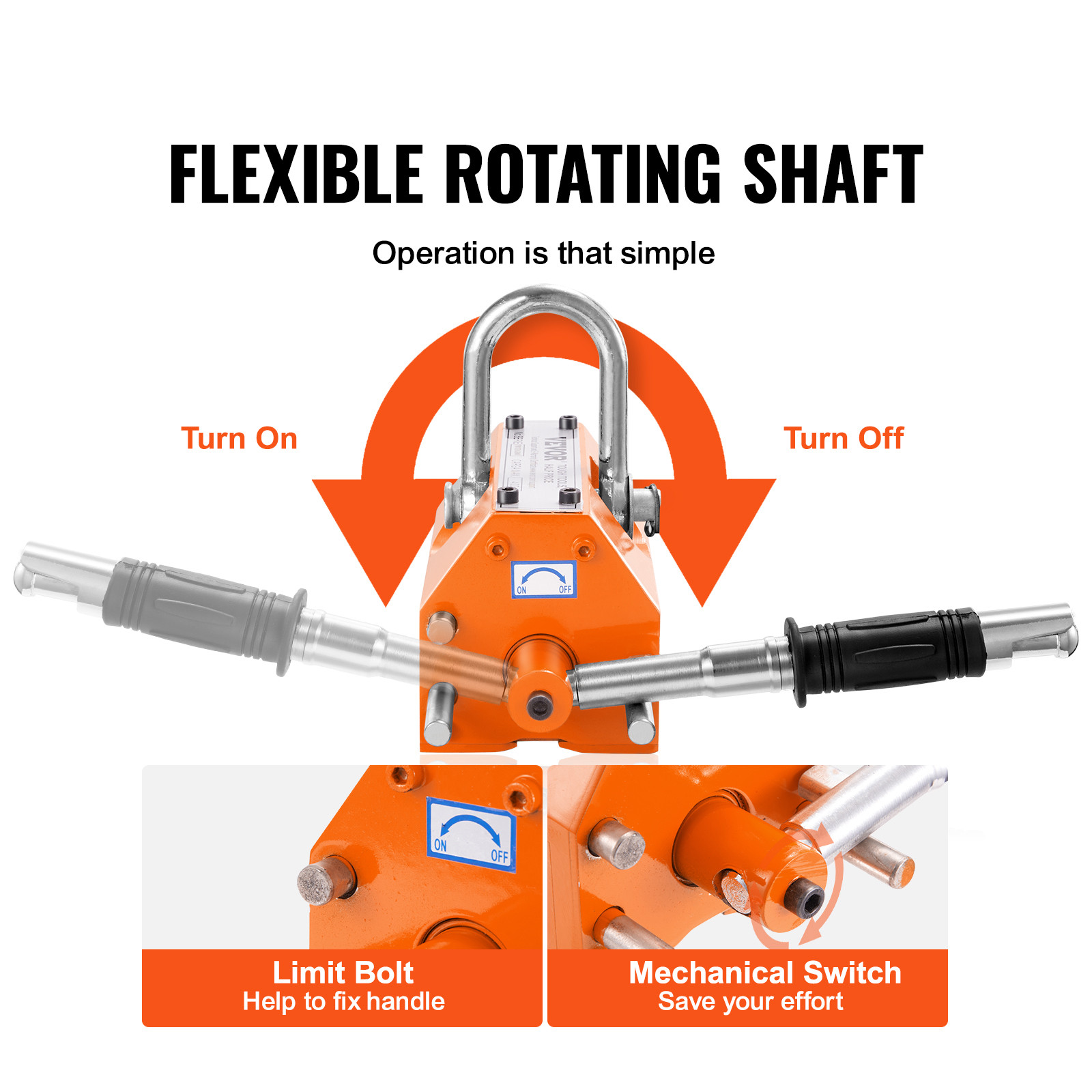 600KG Permanent Magnetic Lifter Lifting Magnet 1320 lbs/600 kg Neodymium Hoist