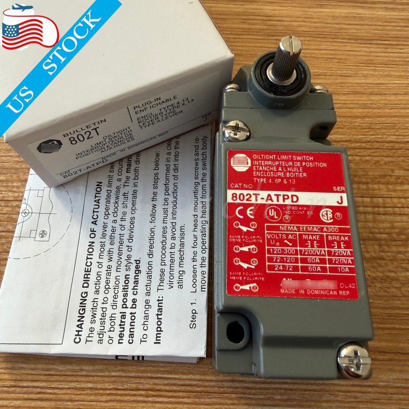 New OilTight Limit Switch Series J NIB For Allen Bradley 802T-ATPD 802TATPD