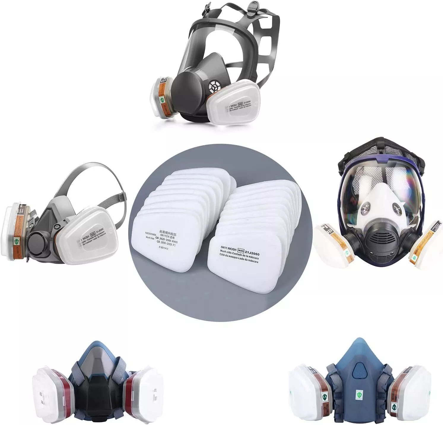 20PC 3701 Cotton Filter Safety Protect Replacement For 3200 Respirator Mask