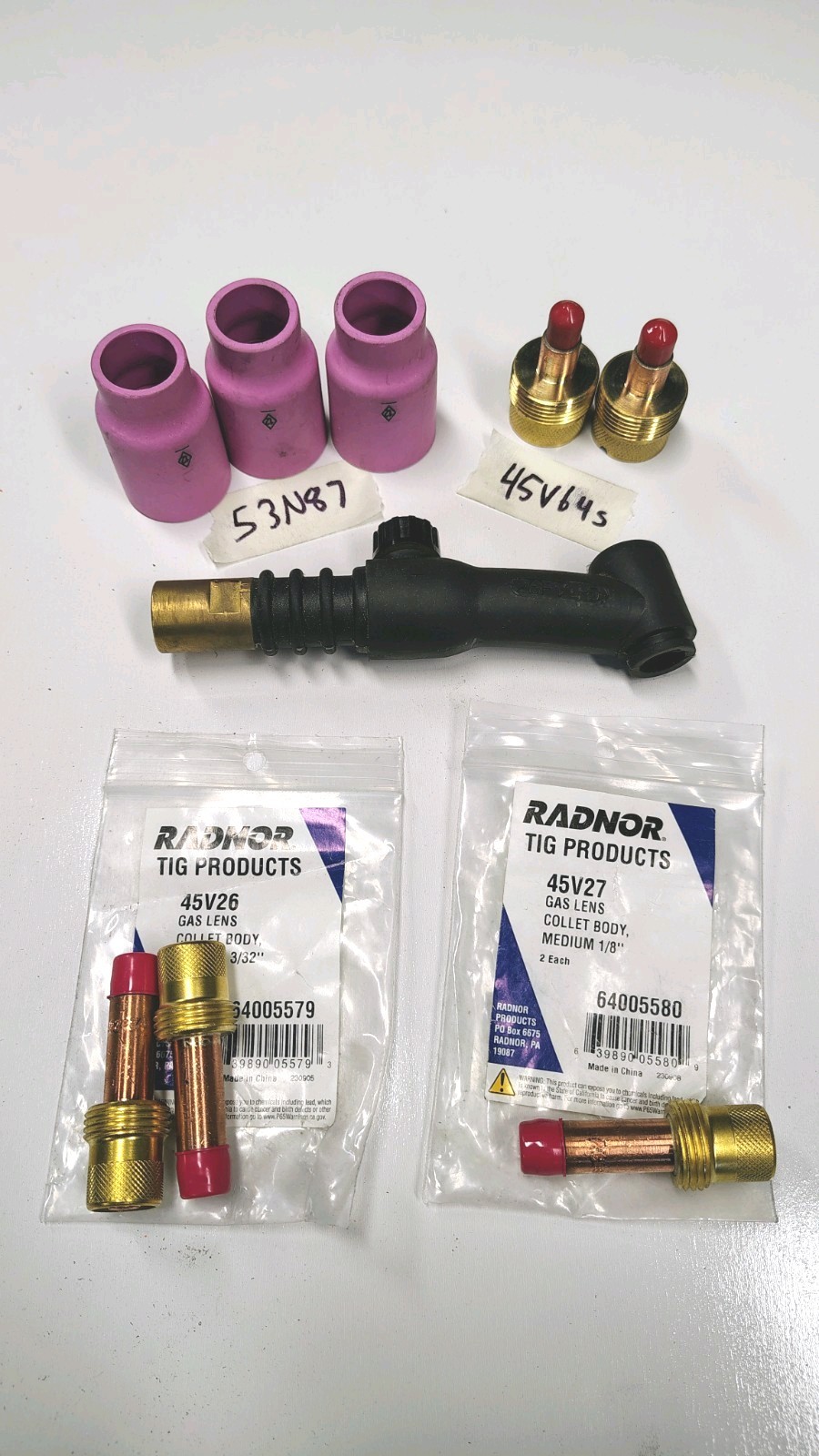 26fv Tig Torch welding Consumable Kit. Miller, Radnor, Ck worldwide
