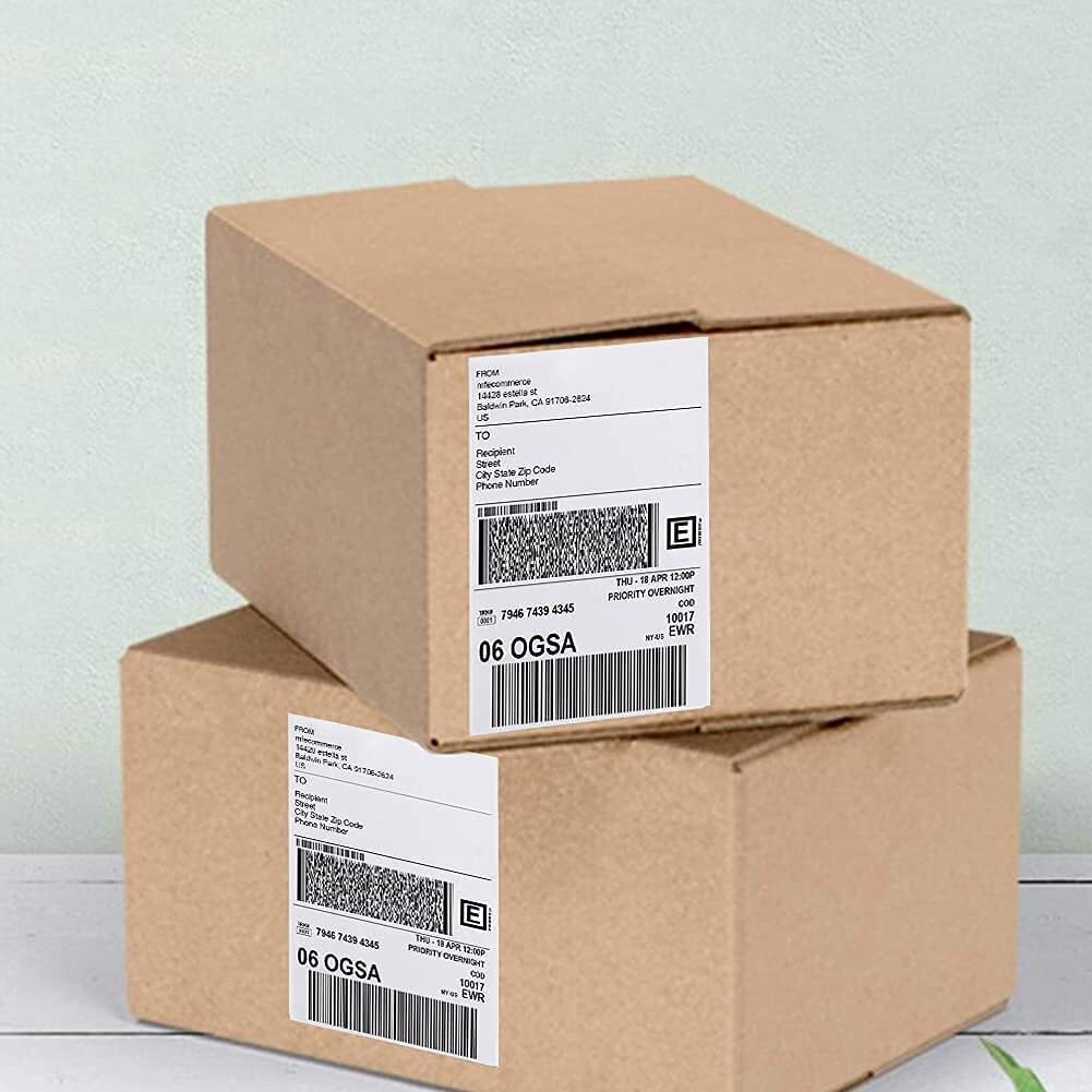 400 Shipping Labels Half Sheet Print STRONG ADHESIVE 5-1/2″ x 8-1/2″ Laser Ebay