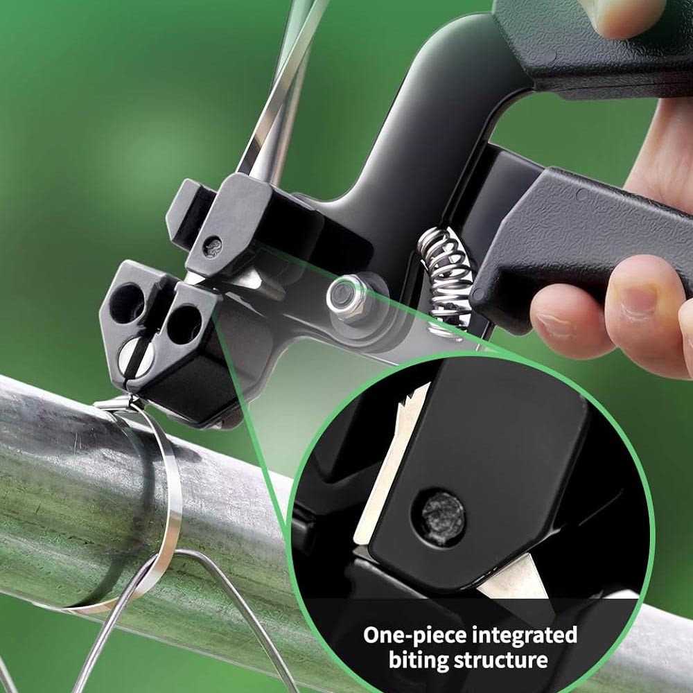 Stainless Steel Cable Tie Gun Set – Heavy Duty Metal Zip Tie Tool Kit 200PC Ties