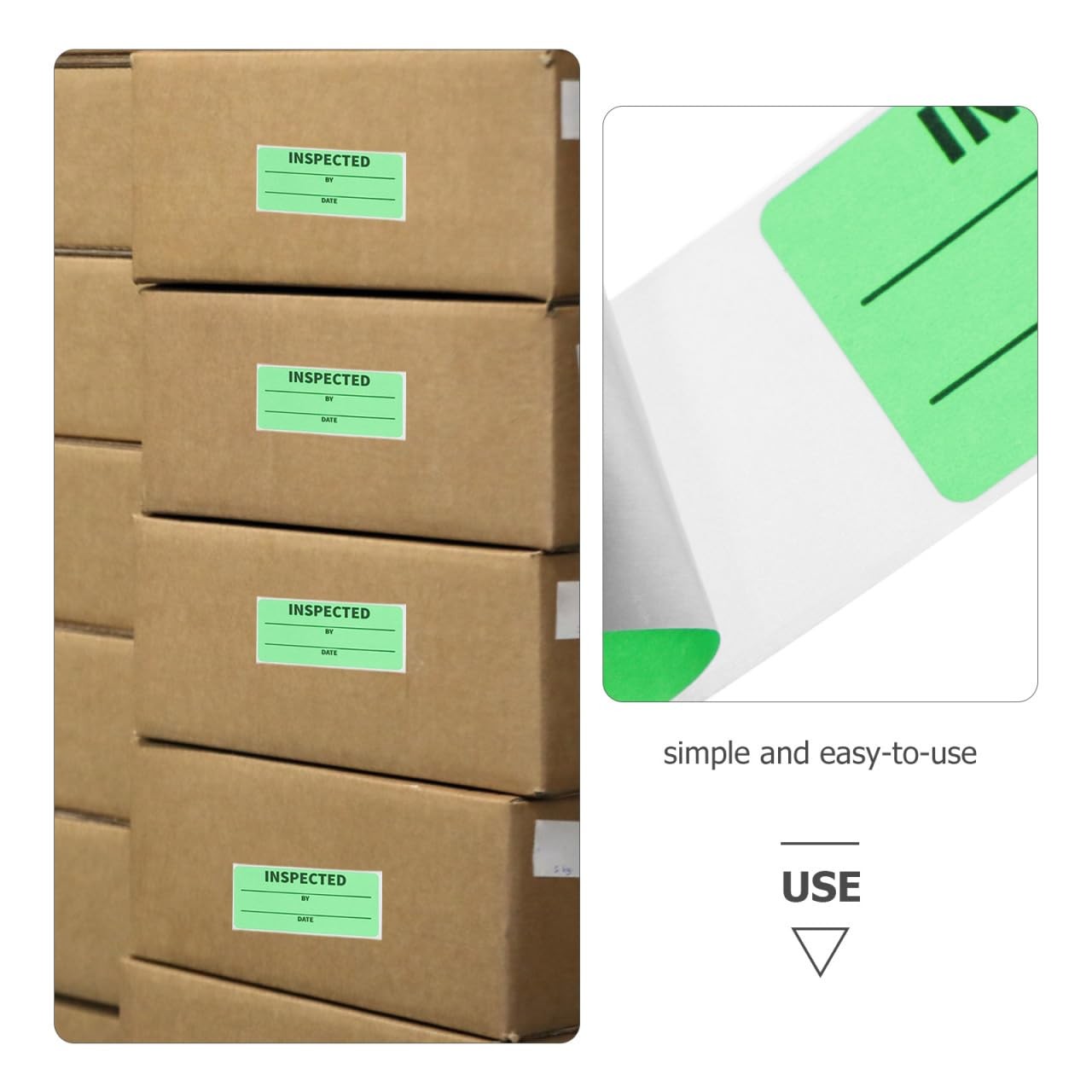 1 Roll 1 X 2.25 Inch Inventory Control Labels 500 Adhesive Inspection Sticker…