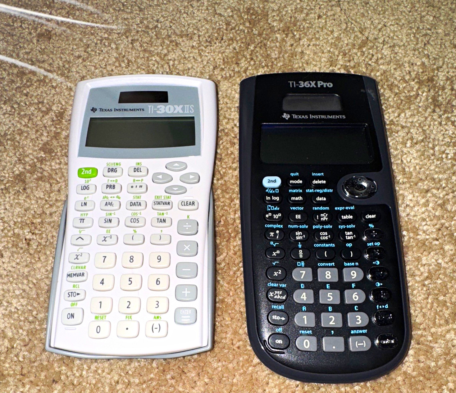 *2 Working Calculators* Texas Instruments TI-30X Pro and TI-30X IIS