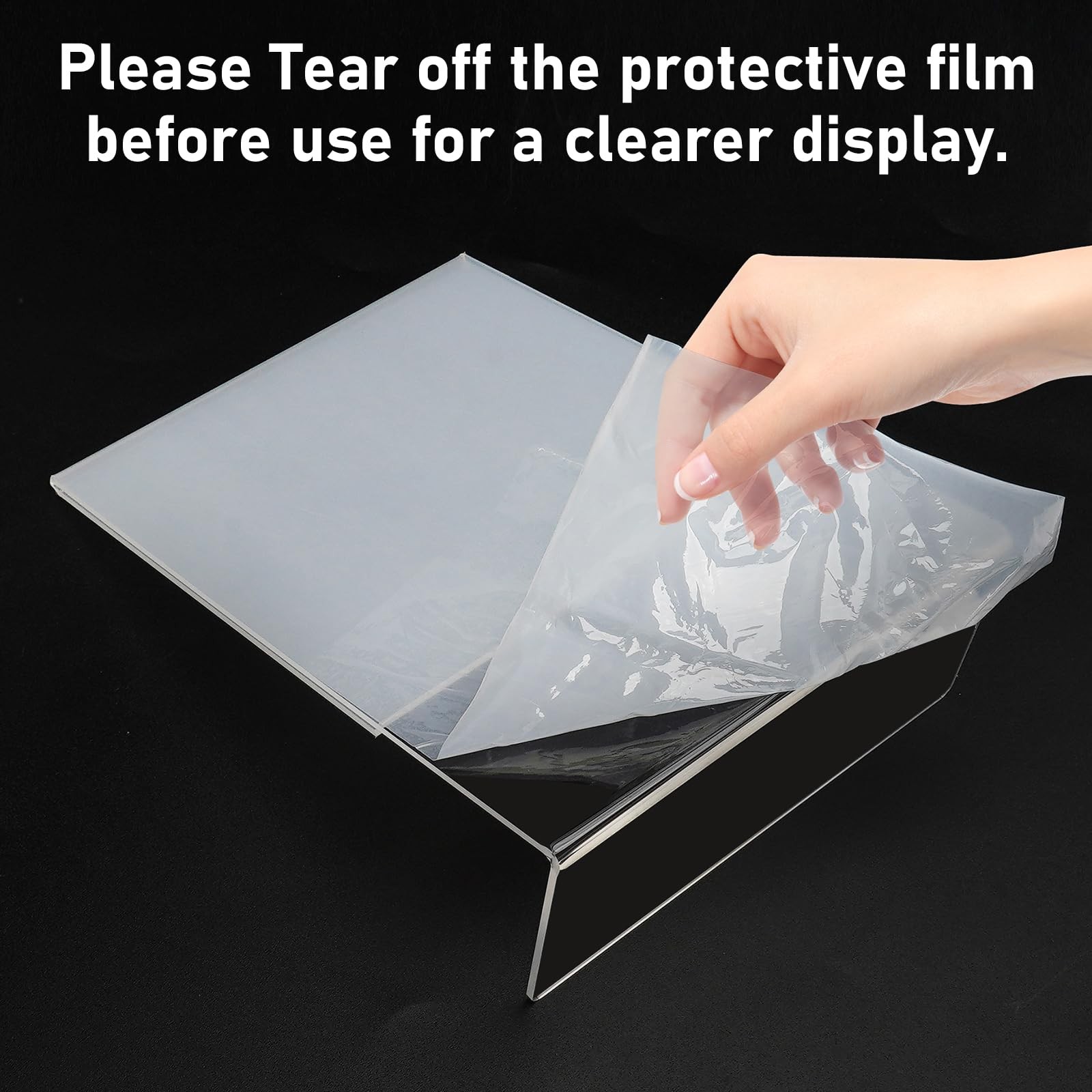 Acrylic Sign Holder 5×7 Inches, 13 Pack Clear Plastic Table Flyer Display Sta…
