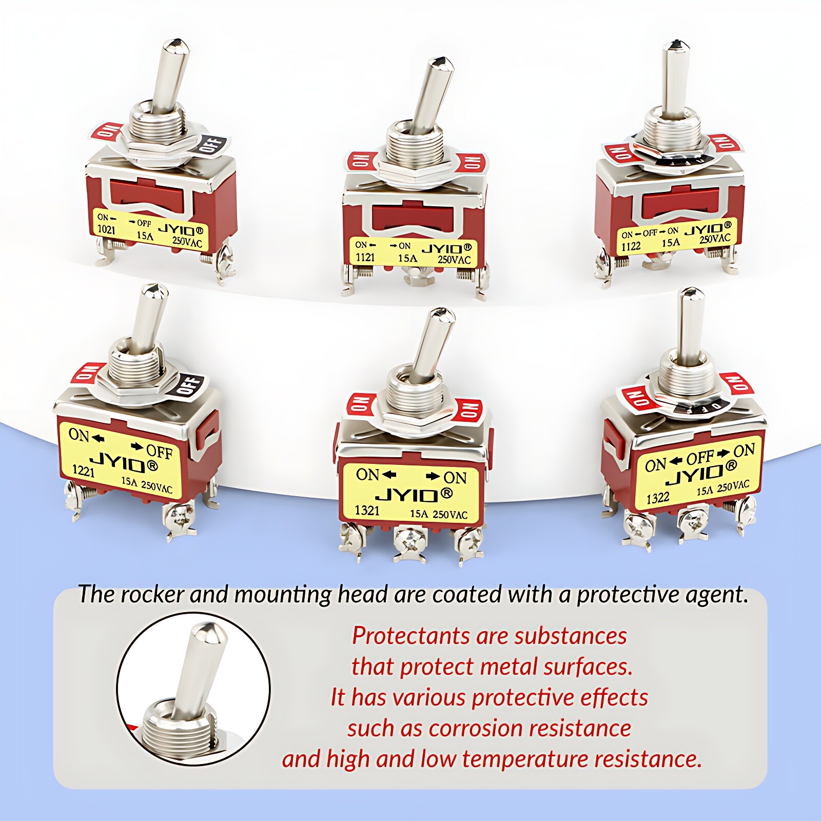 Heavy Duty Metal Toggle Switch On-Off / On-Off-On 15A 250Vac For Car Dash Boat