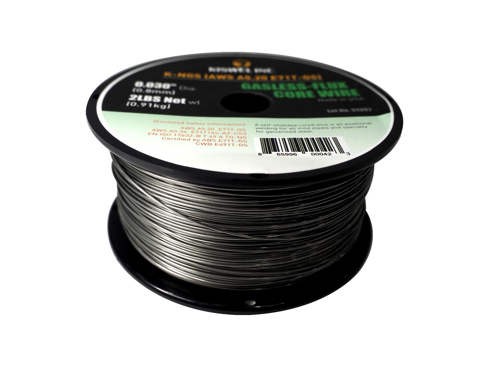 (Made in USA) E71T-GS .030 in. Dia 2lb Gasless-Flux Core Wire Welding (2 Rolls)