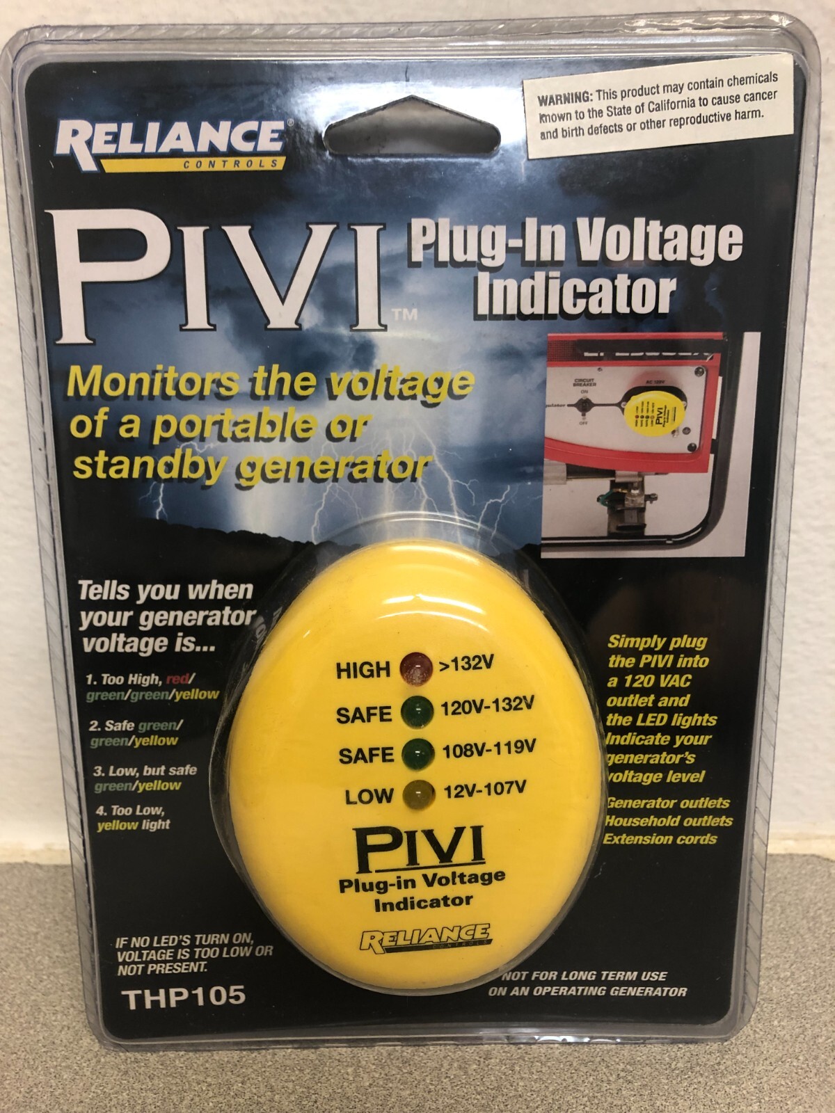 Reliance Controls THP105 PIVI 12-132 V LED Generator Tester