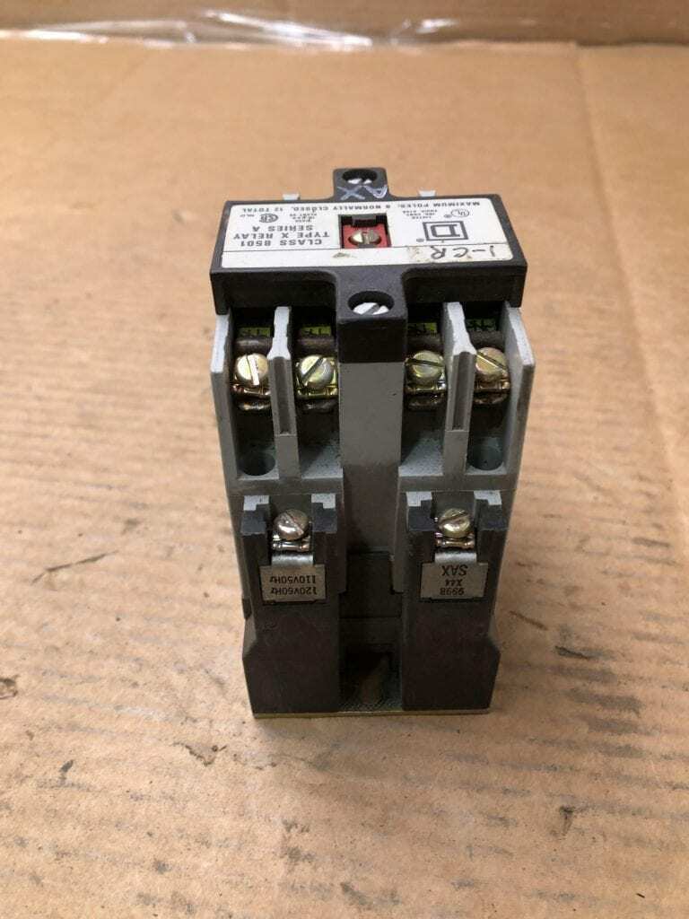 Square D X0 20 Industrial Control Relay 20A Class 8501 8-12 Pole