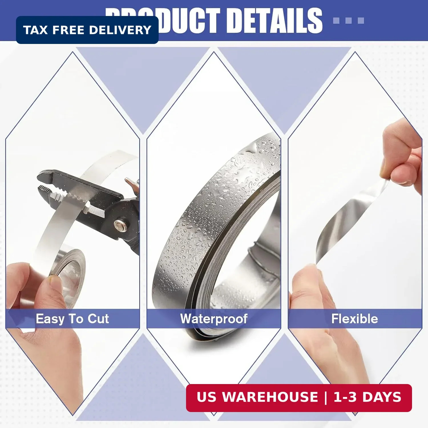 4 Pcs 1/2″ x 21 ft Stainless Steel Embossing Tape Compatible with Dymo M1011/m11