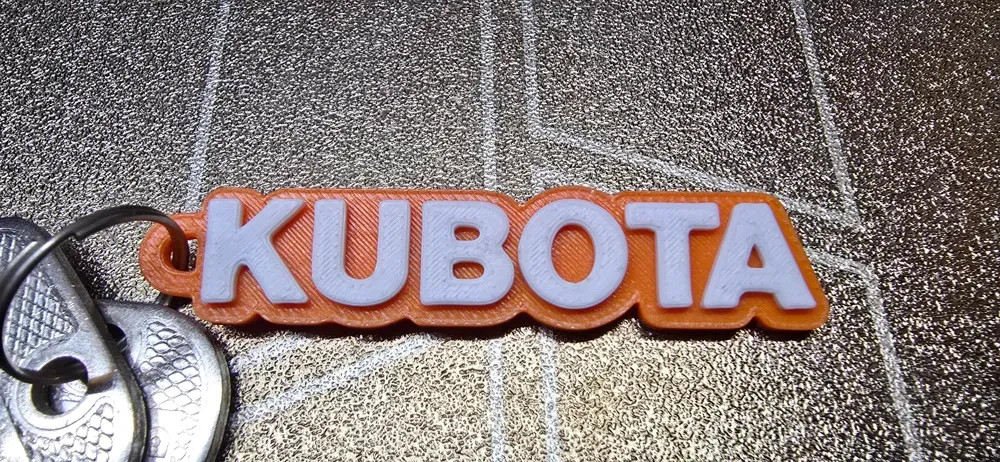 Kubota Tractor Key Chain Durable Orange Key Ring Farm Equipment Gift
