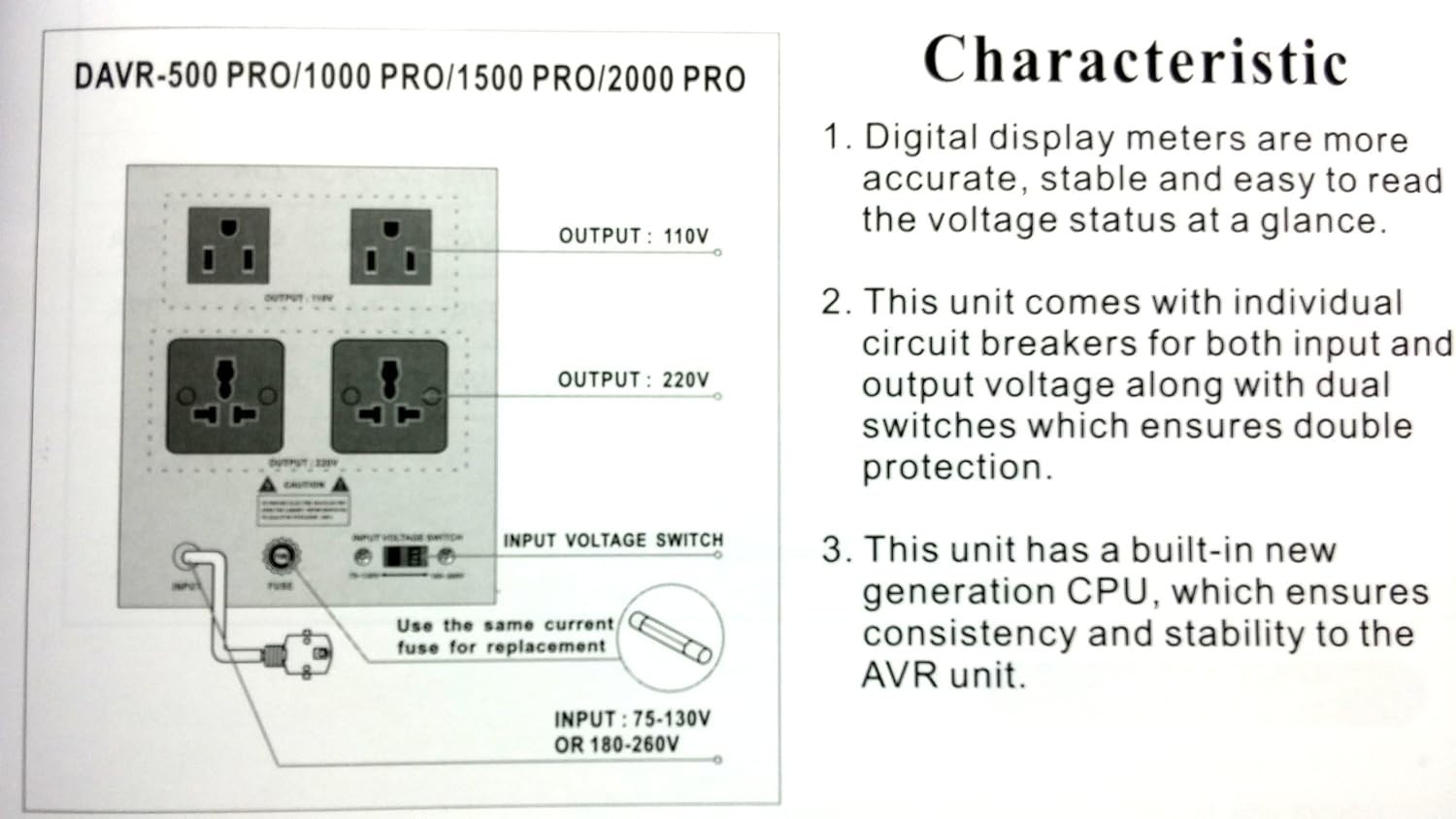 Norstar DAVR-1500 1500 Watt Voltage Converter Transformer