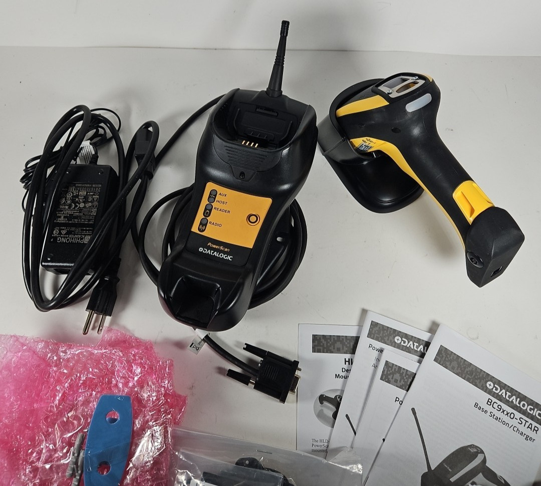 New Datalogic Powerscan PM9501-910RBK20 Barcode Reader Industrial Wireless
