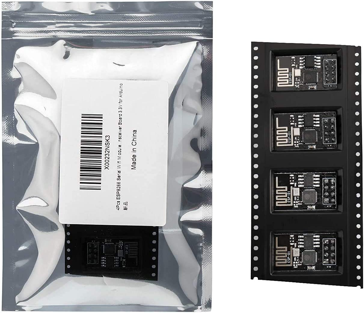 4Pcs ESP8266 Serial Wifi Module ESP-01 Updated Wireless Transceiver Board 3.3V f