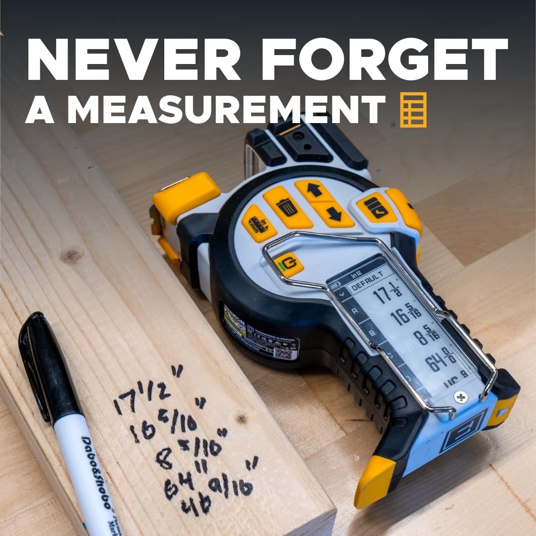 REEKON T1 Tomahawk Digital Tape Measure 25 Ft – Professional 7.6 m, Black