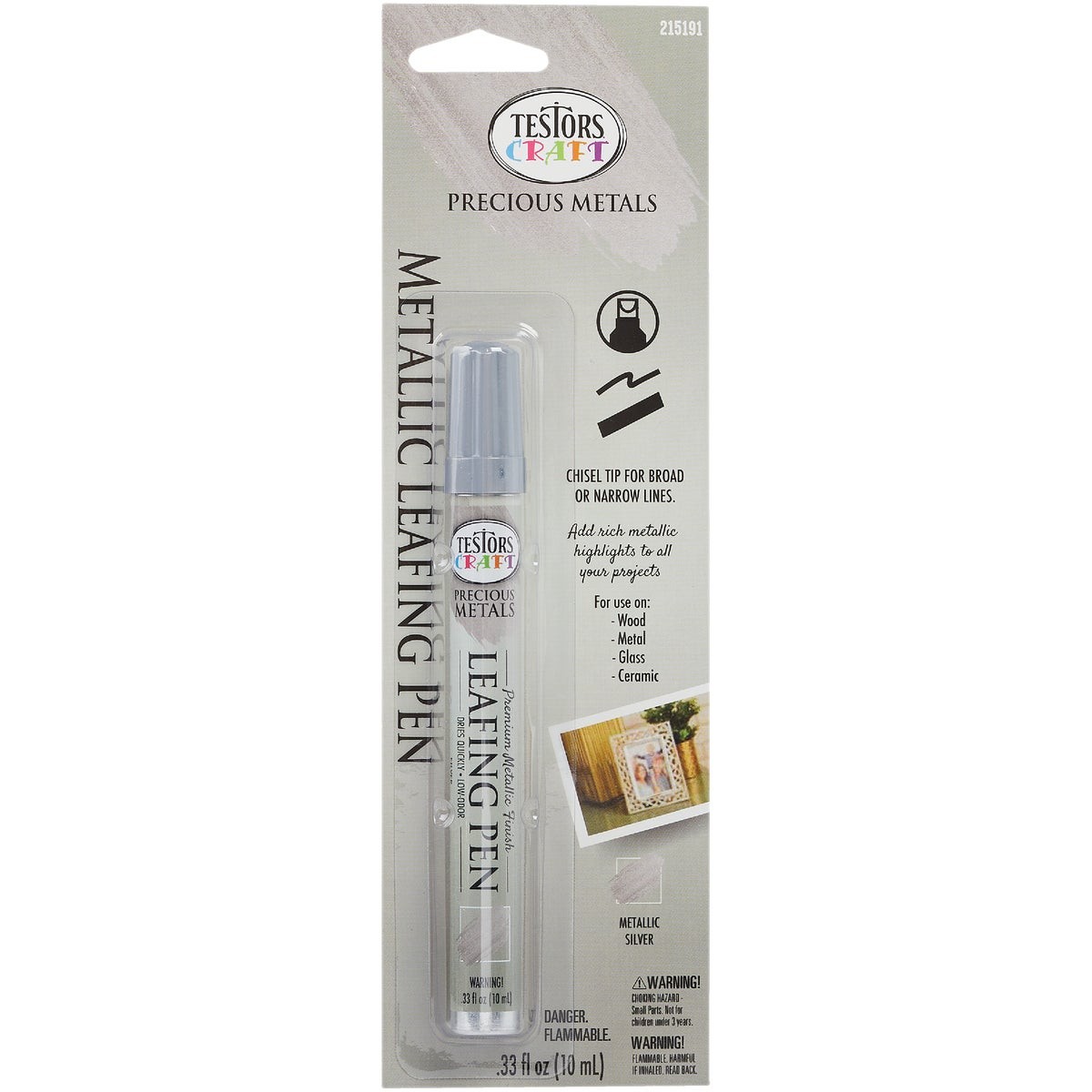 Testors Craft Metallic Silver Leafing Paint Pen 215191 Testors 215191