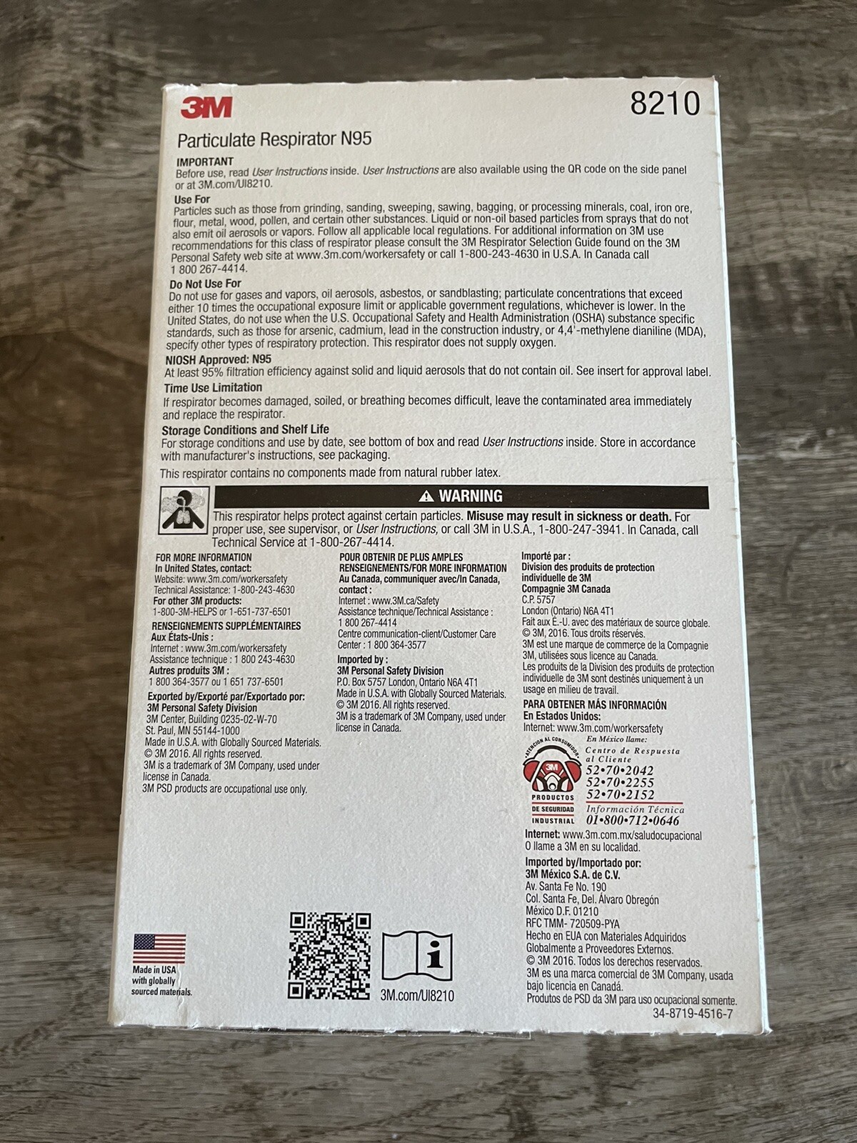 3M Particulate Respirator N95 APPROVED Face Masks 20 COUNT 8210 NEW EXP 08/2026