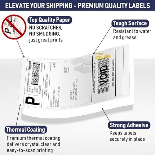 Dasher Products Thermal Shipping Labels Compatible with Dymo LabelWriter 4XL …