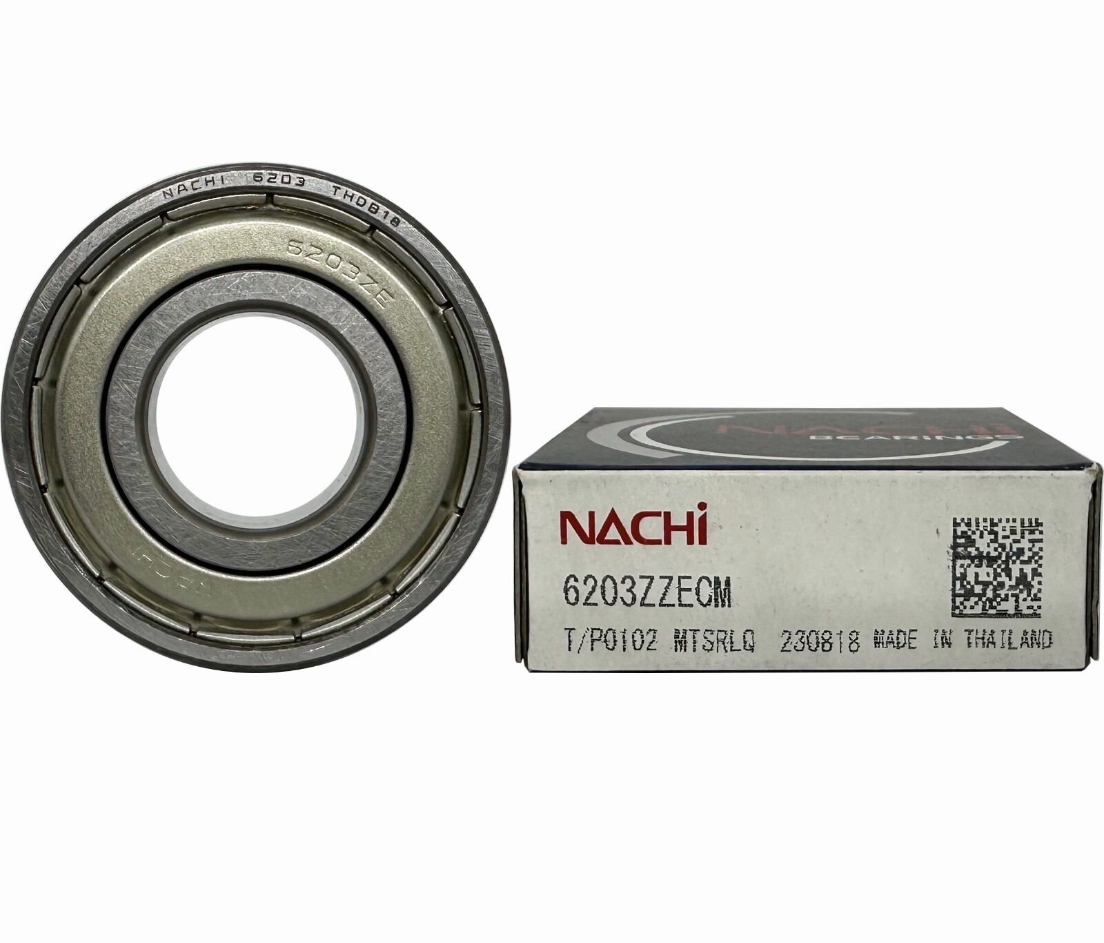 2PACK NACHI 6203ZZECM 6203ZZ 17X40X12MM Double Metal Bearings 6203-2Z