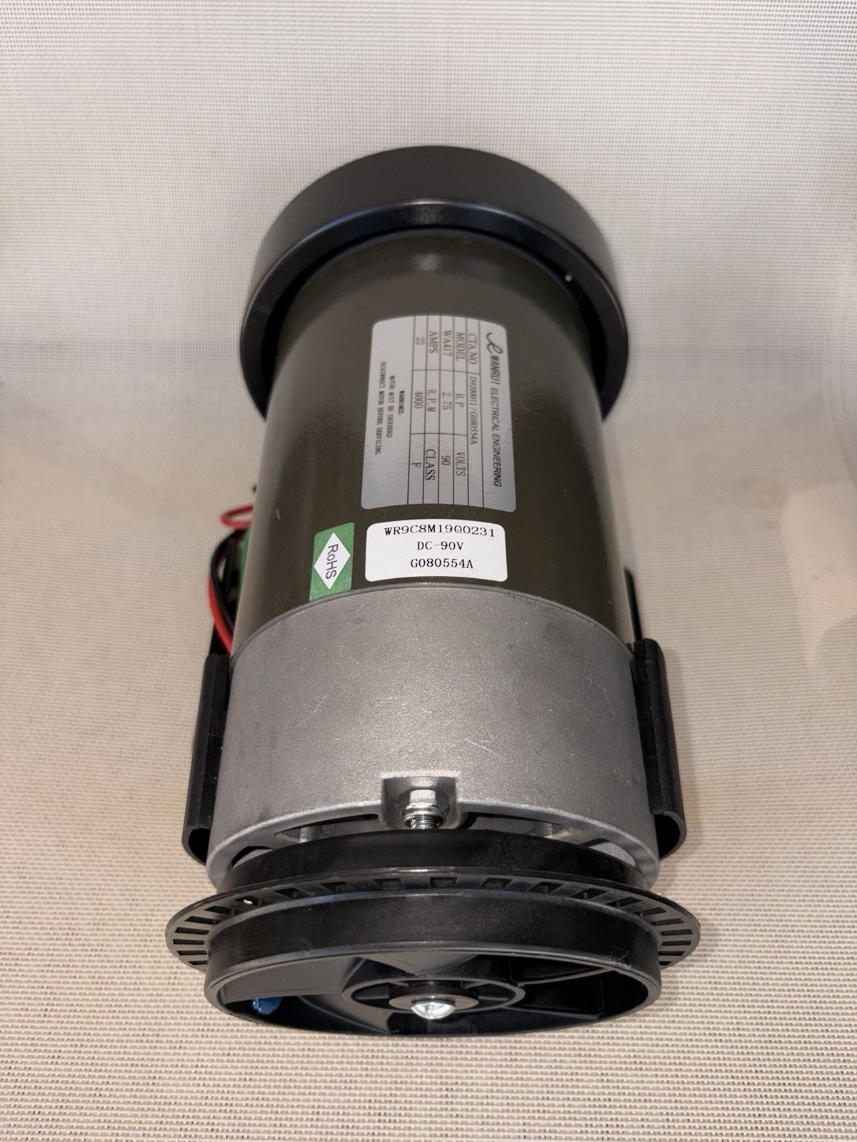 Wanrui WA147 New Treadmill DC Drive Motor, 2.25 HP, 90V, 4000 Rpm,