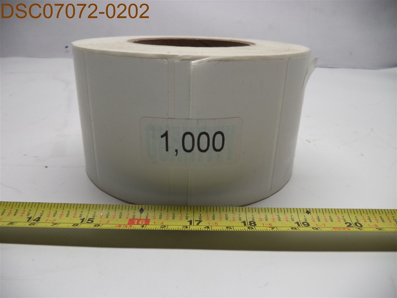 QTY = 10,000 LABELS (10 rolls of 1,000): White Labels, 3″ x 1 3/4″, 3″ Core