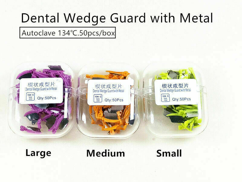 50Pcs Dental Tooth Prep Interproximal Diastema Wedge Guard Matrix Fender Wedges